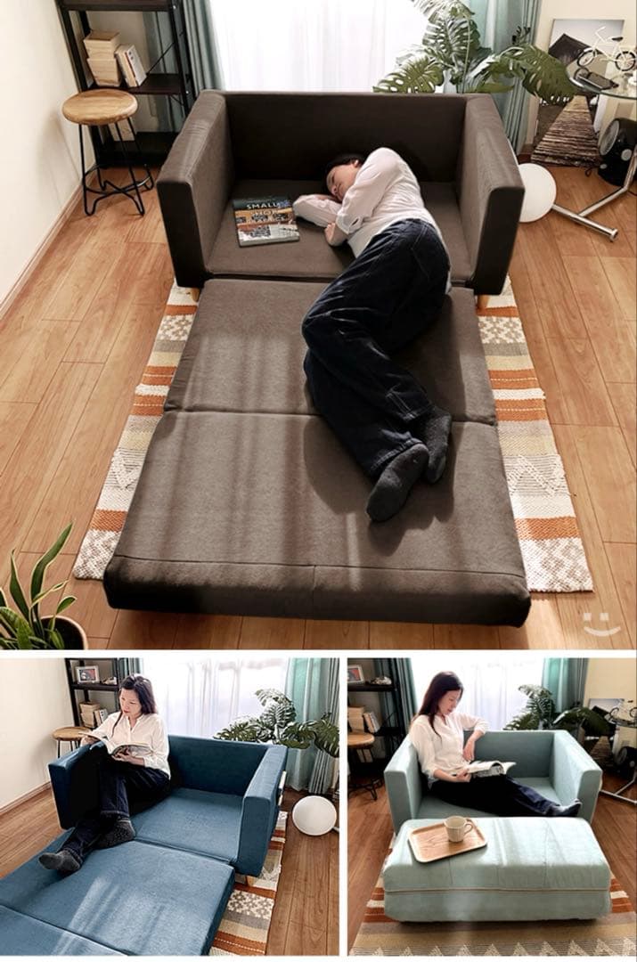 ソファベッド 2人掛け ベージュ