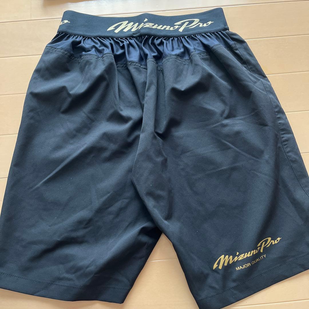 MizunoPro 半袖シャツとショートパンツ セット ネイビー