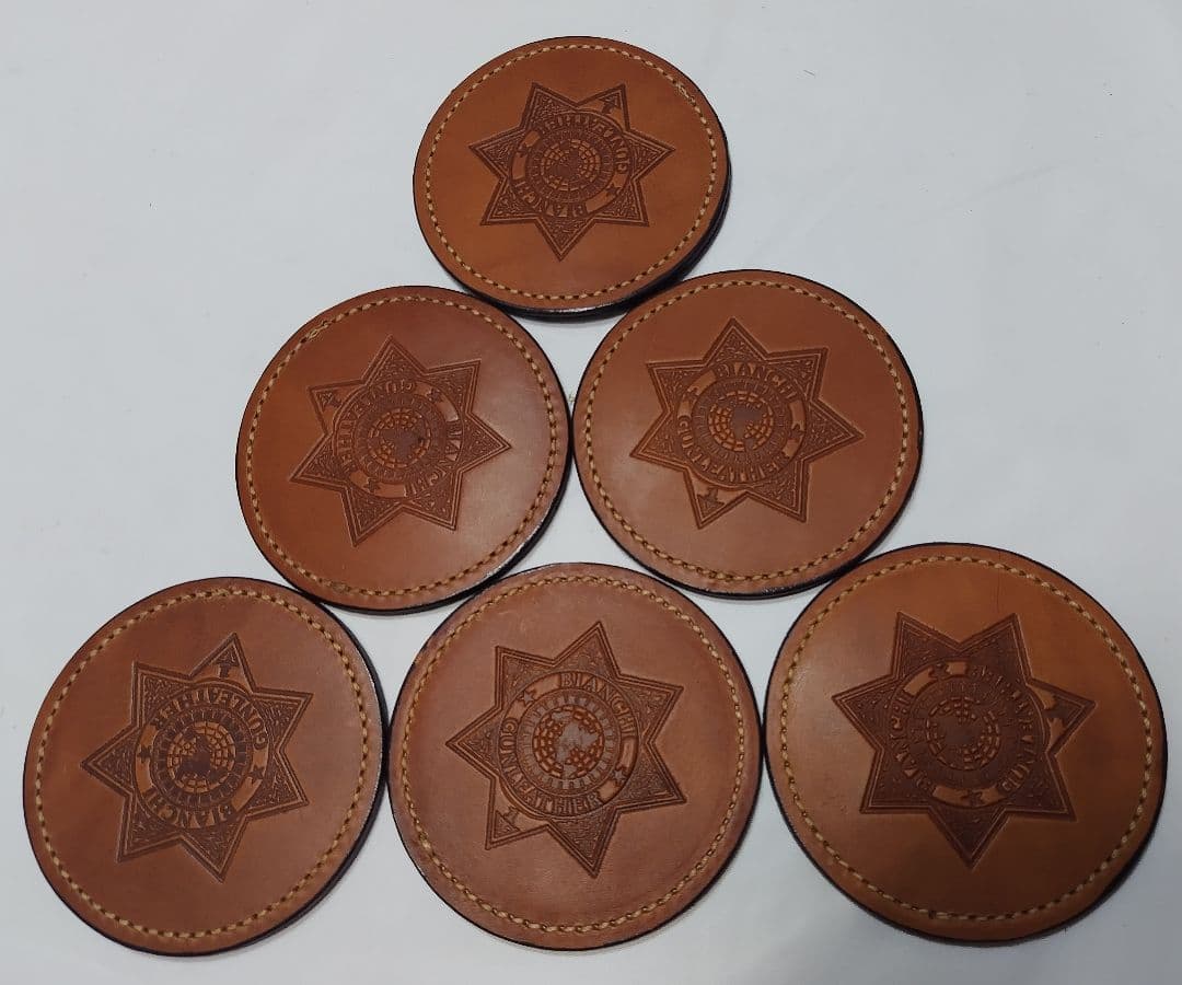 BIANCHI ビアンキ レザー コースター 未使用品 3セット 18枚 まとめ