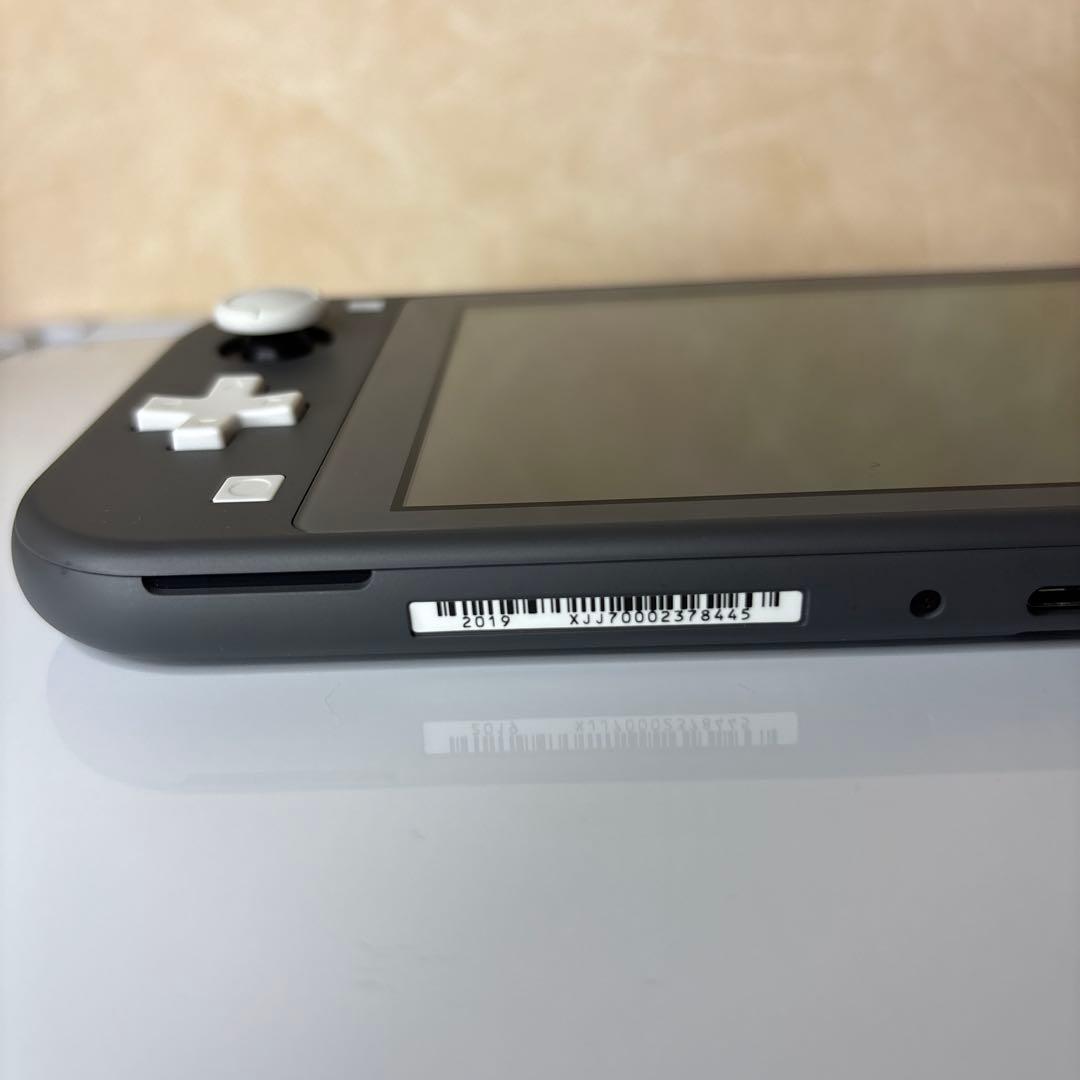 Switch right本体　グレー　充電器、ソフト、本体入れ物付き