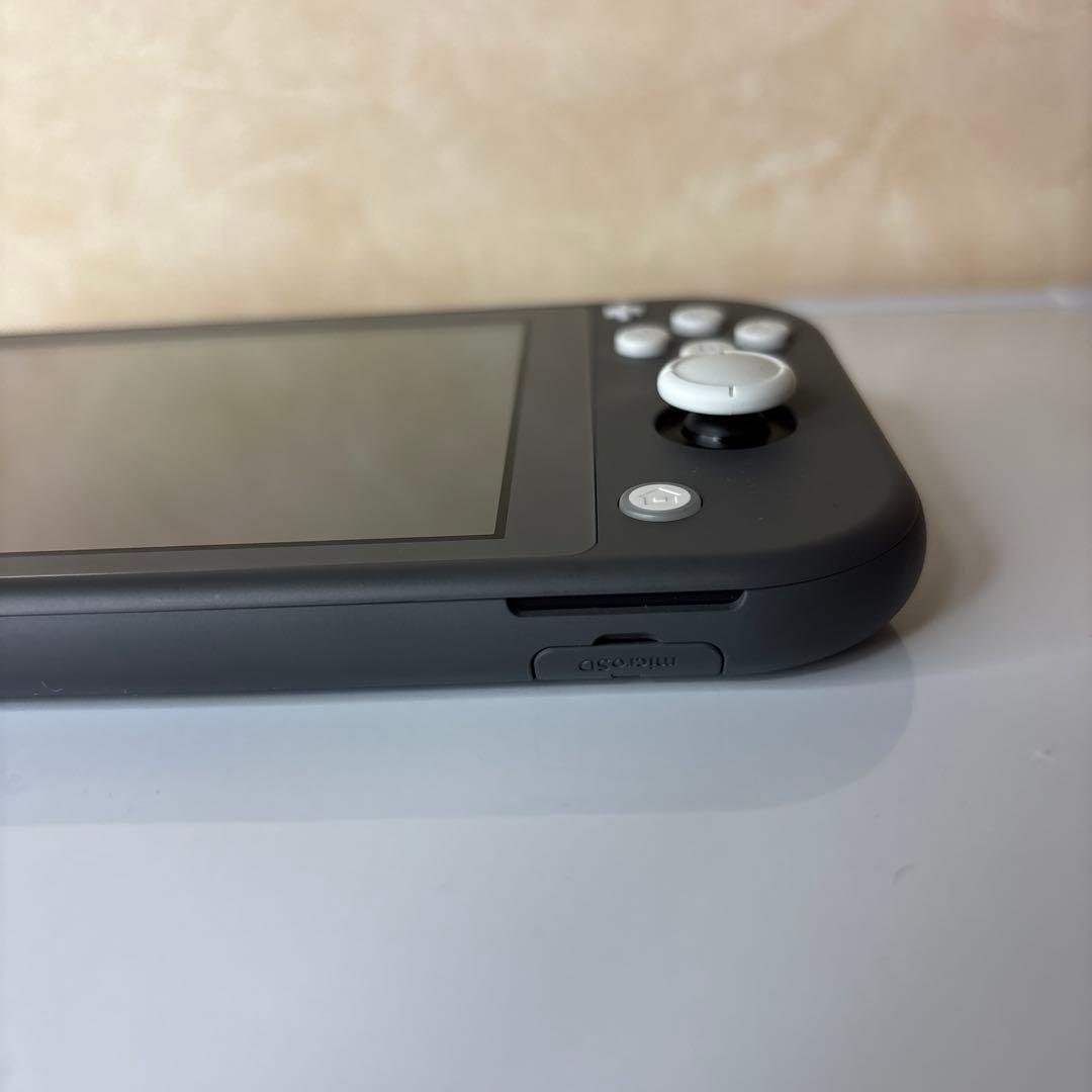 Switch right本体　グレー　充電器、ソフト、本体入れ物付き