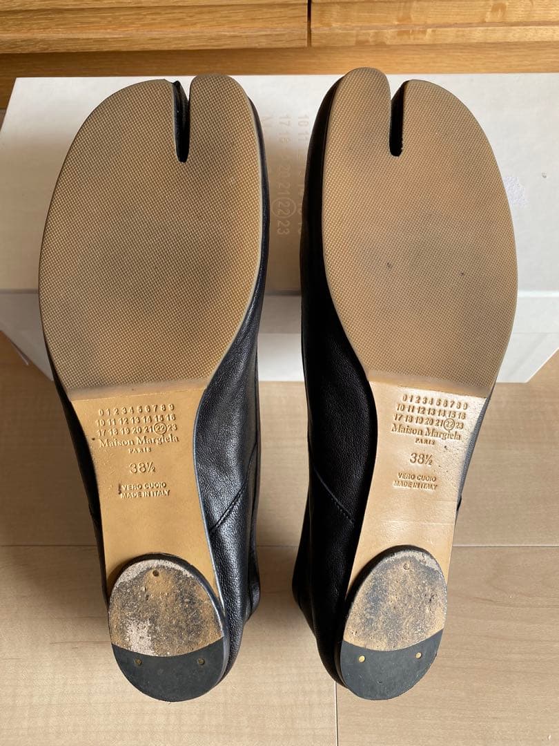 マルジェラ　タビ　バレエシューズ　サイズ38.5 黒