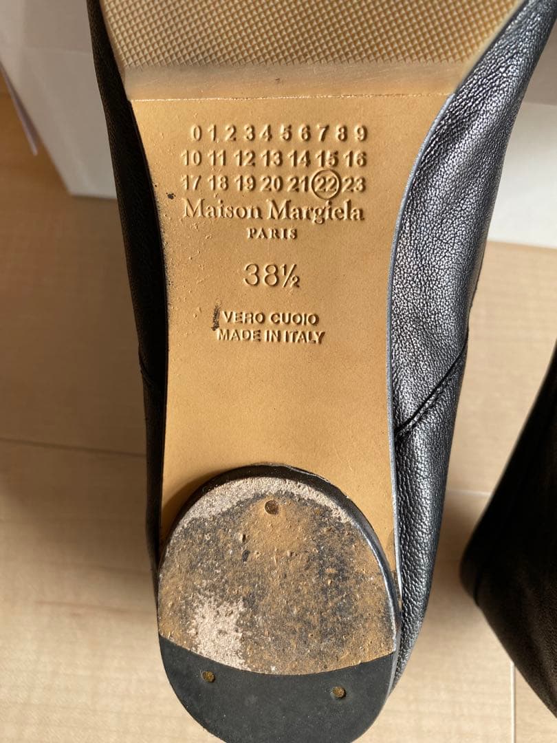 マルジェラ　タビ　バレエシューズ　サイズ38.5 黒