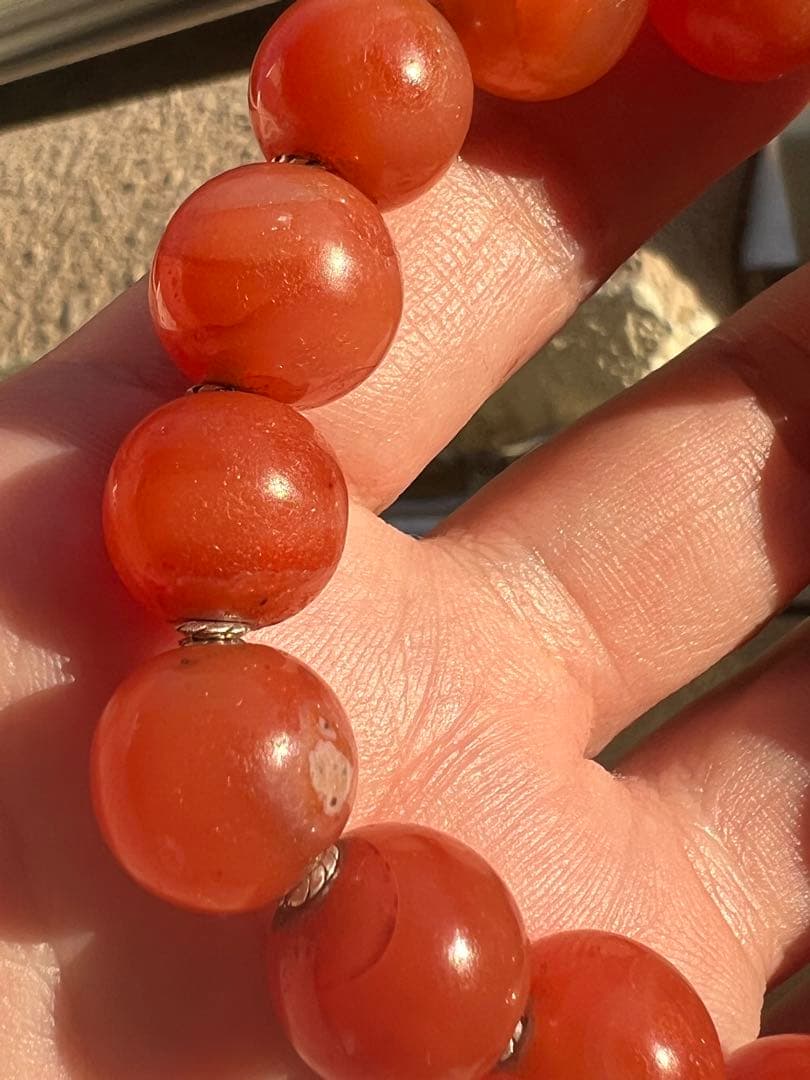 アンティーク瑪瑙と翡翠ブレスレット！男女問わず^_^