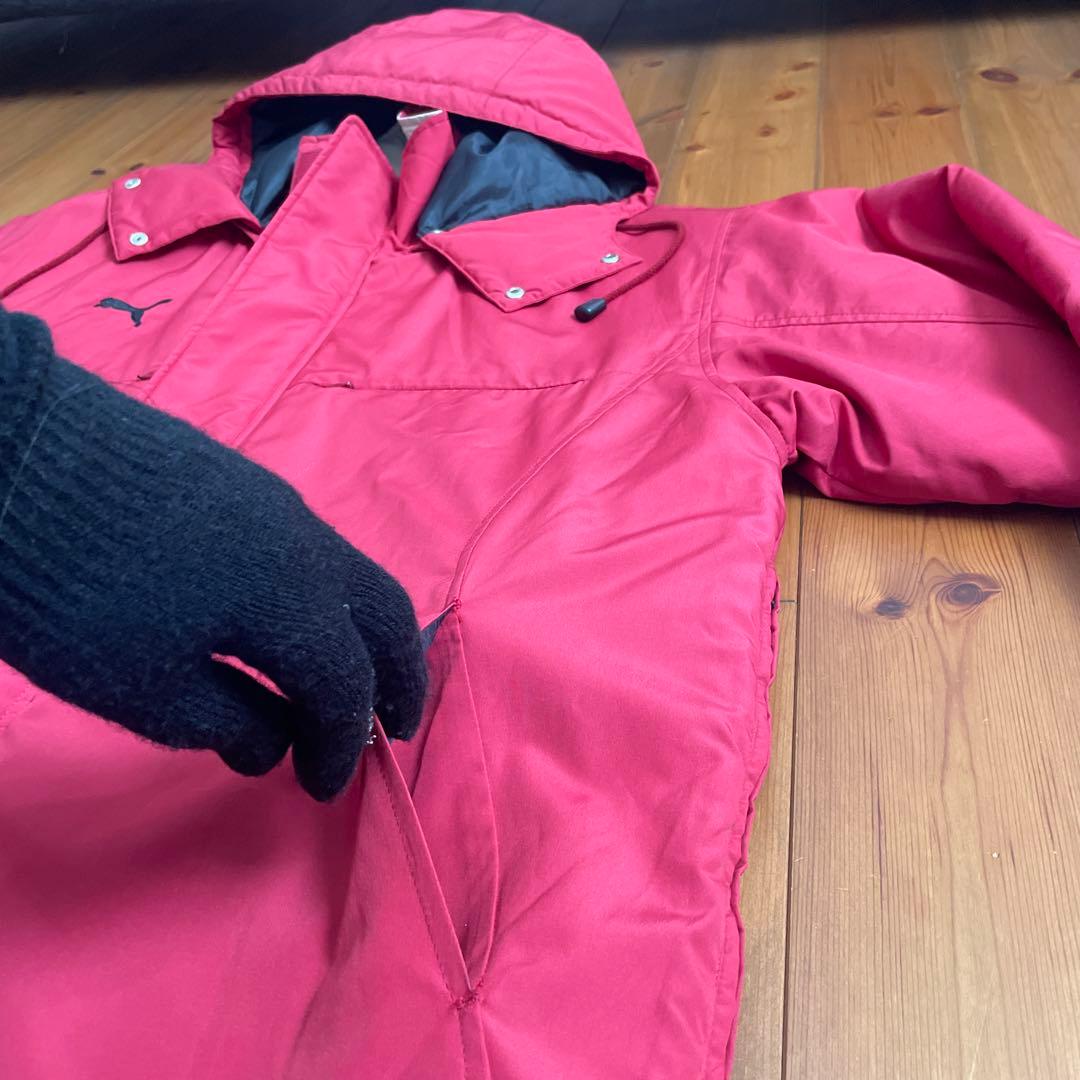 PUMA ベンチロングコート　レッド　サッカー　XL