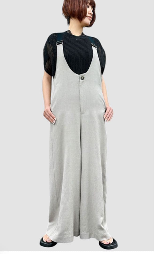 新品★ayane 麻混サロペット