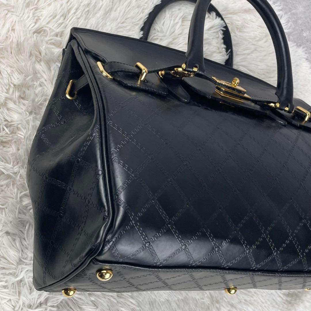 A4可 極美品 VERSACE レザー 2WAY ショルダーバッグ メデューサ