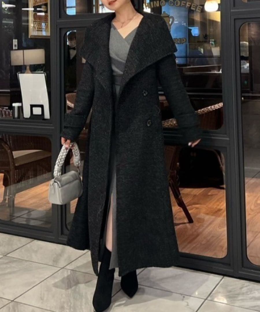 rienda オーバーネックシンデレララインコート