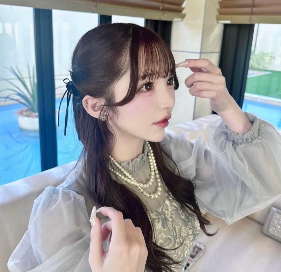 dazzlin シアーベールジャガードワンピース オケージョンドレス グレー S