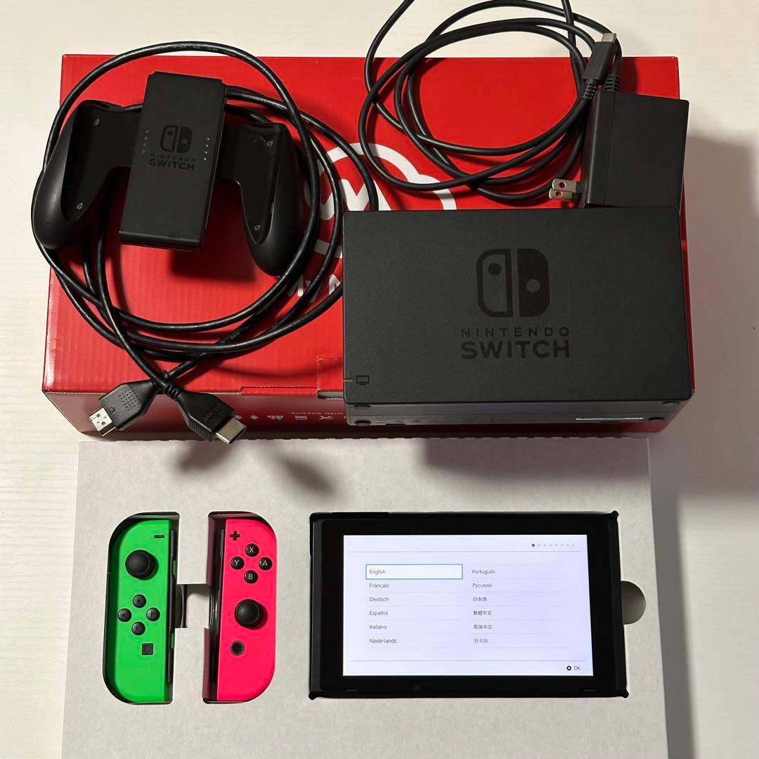 Nintendo Switch 本体 箱付 個包装袋付 初期化済