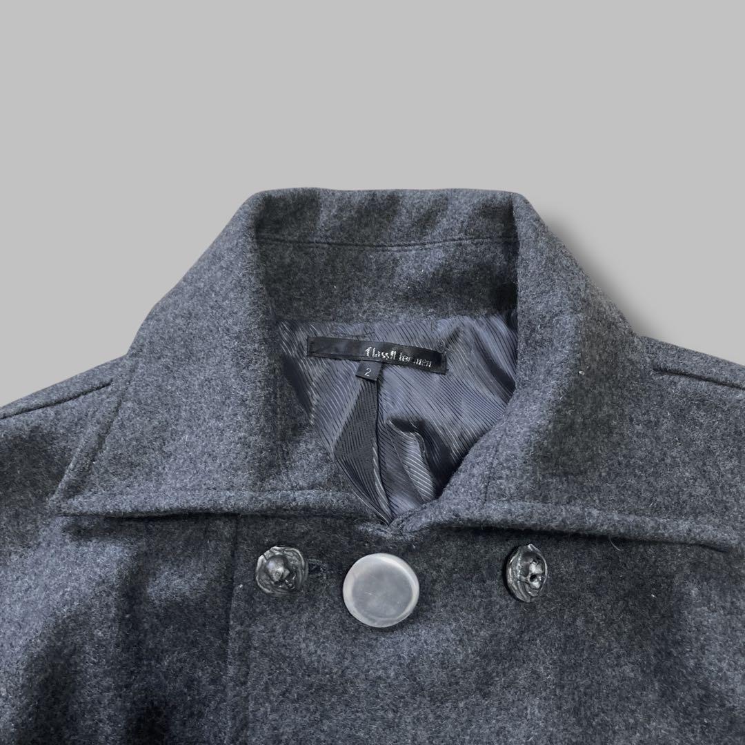 ろろ SKULL BUTTON SHORT PEA COAT 3133T