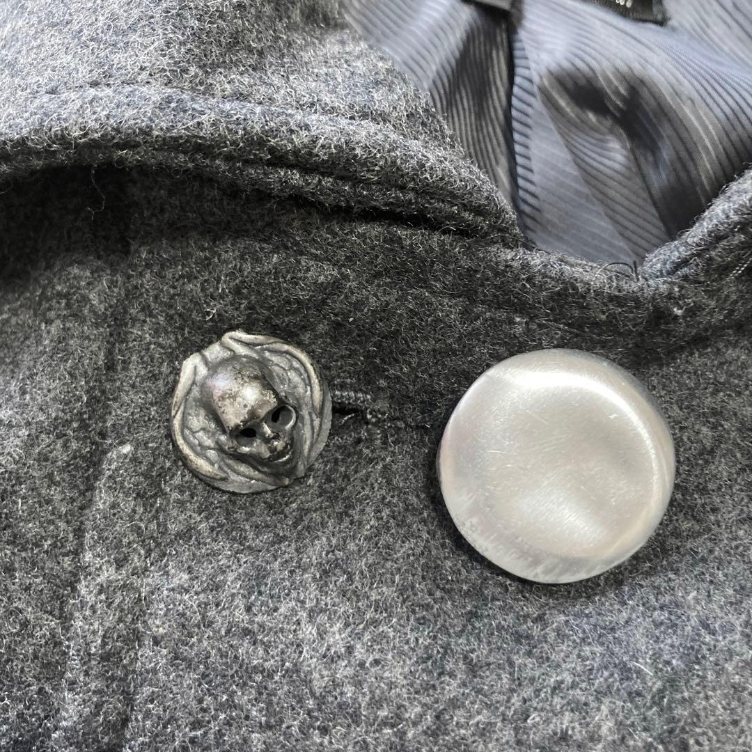 ろろ SKULL BUTTON SHORT PEA COAT 3133T