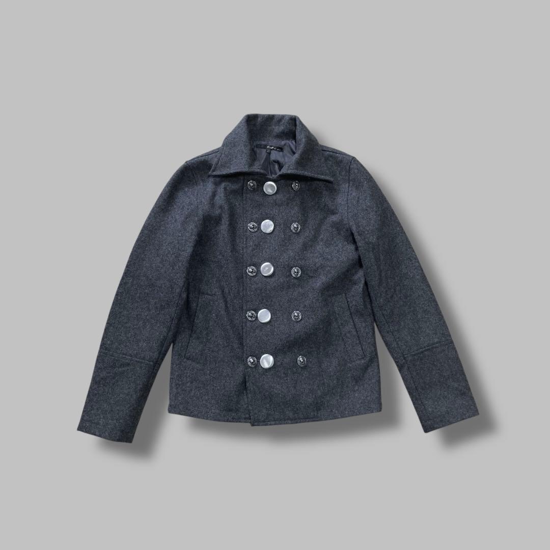 ろろ SKULL BUTTON SHORT PEA COAT 3133T