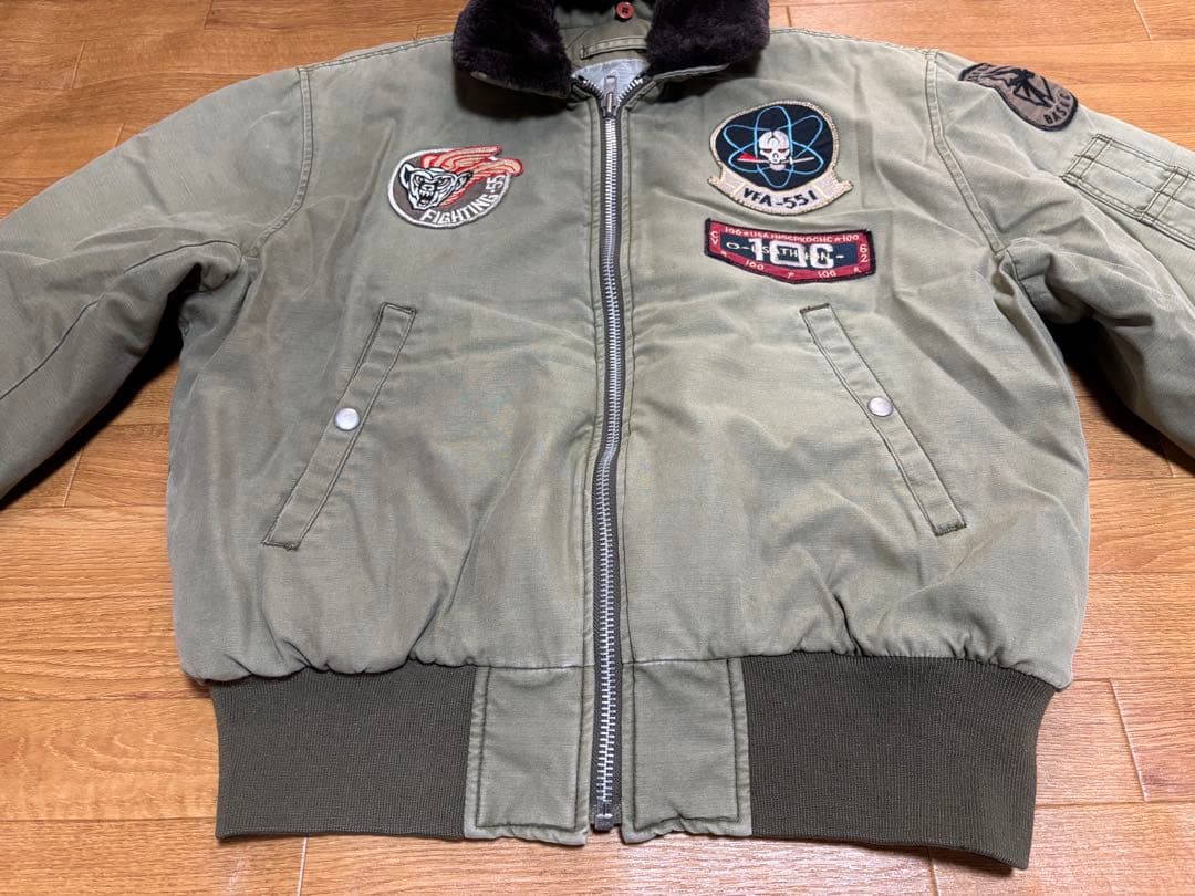 雰囲気抜群 フライトジャケット サイズLA 中綿　vintage