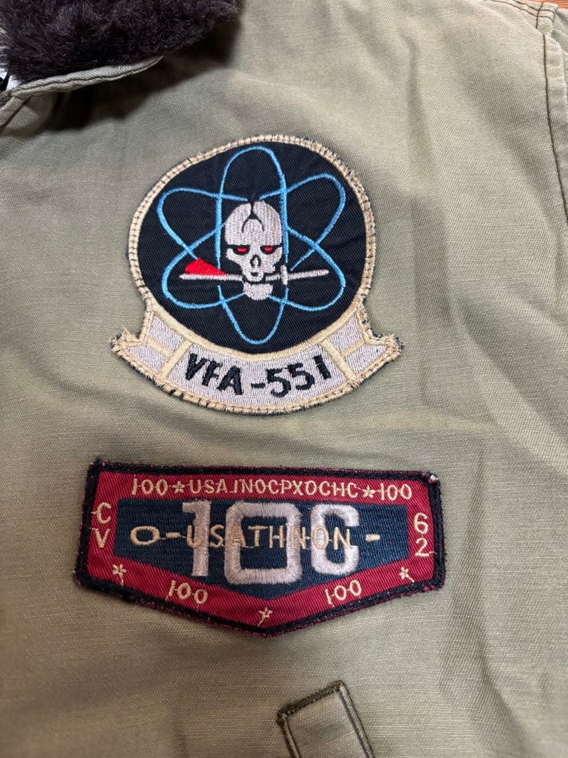 雰囲気抜群 フライトジャケット サイズLA 中綿　vintage