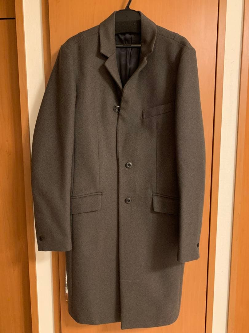 新品アタッチメントグレー カシミア混チェスターコート