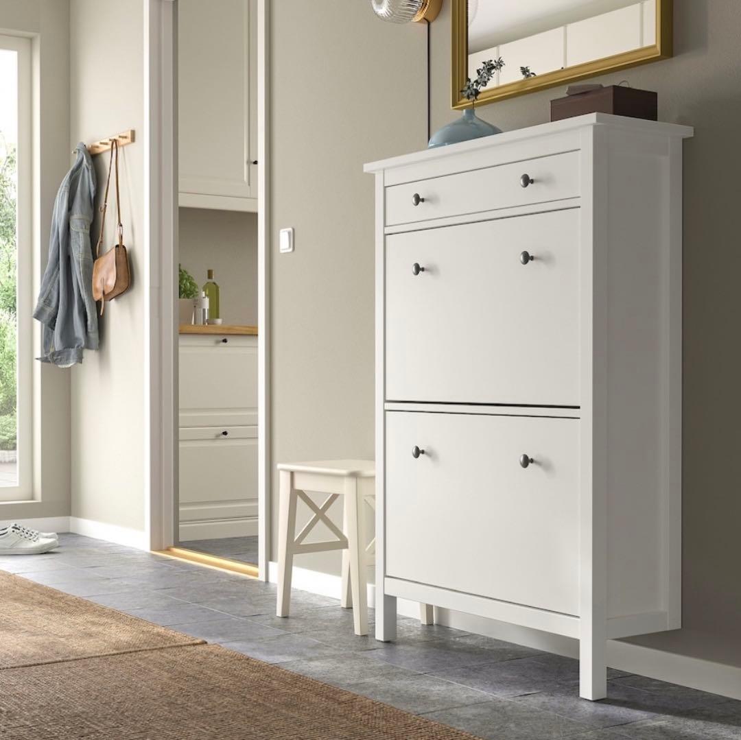 IKEA HEMNES ヘムネス シューズボックス2段, ホワイト