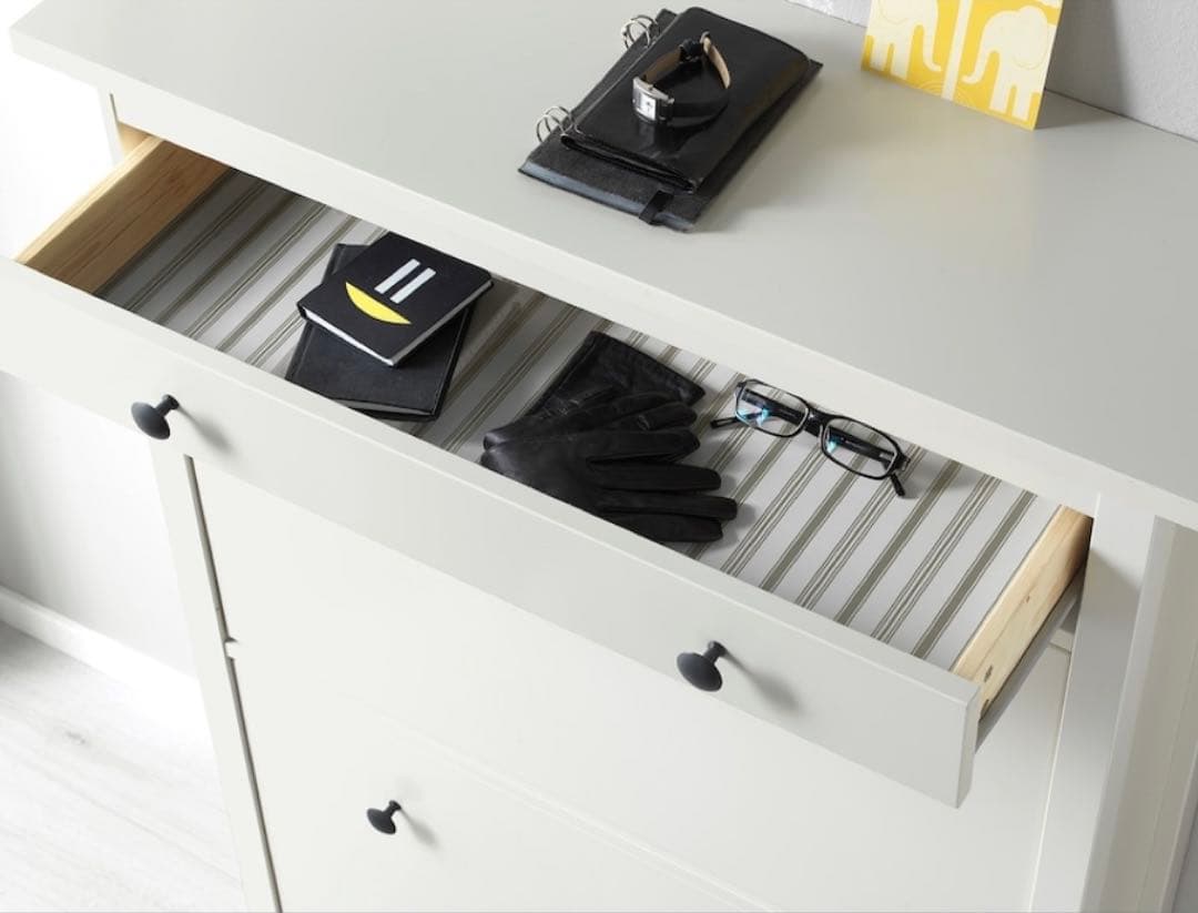 IKEA HEMNES ヘムネス シューズボックス2段, ホワイト