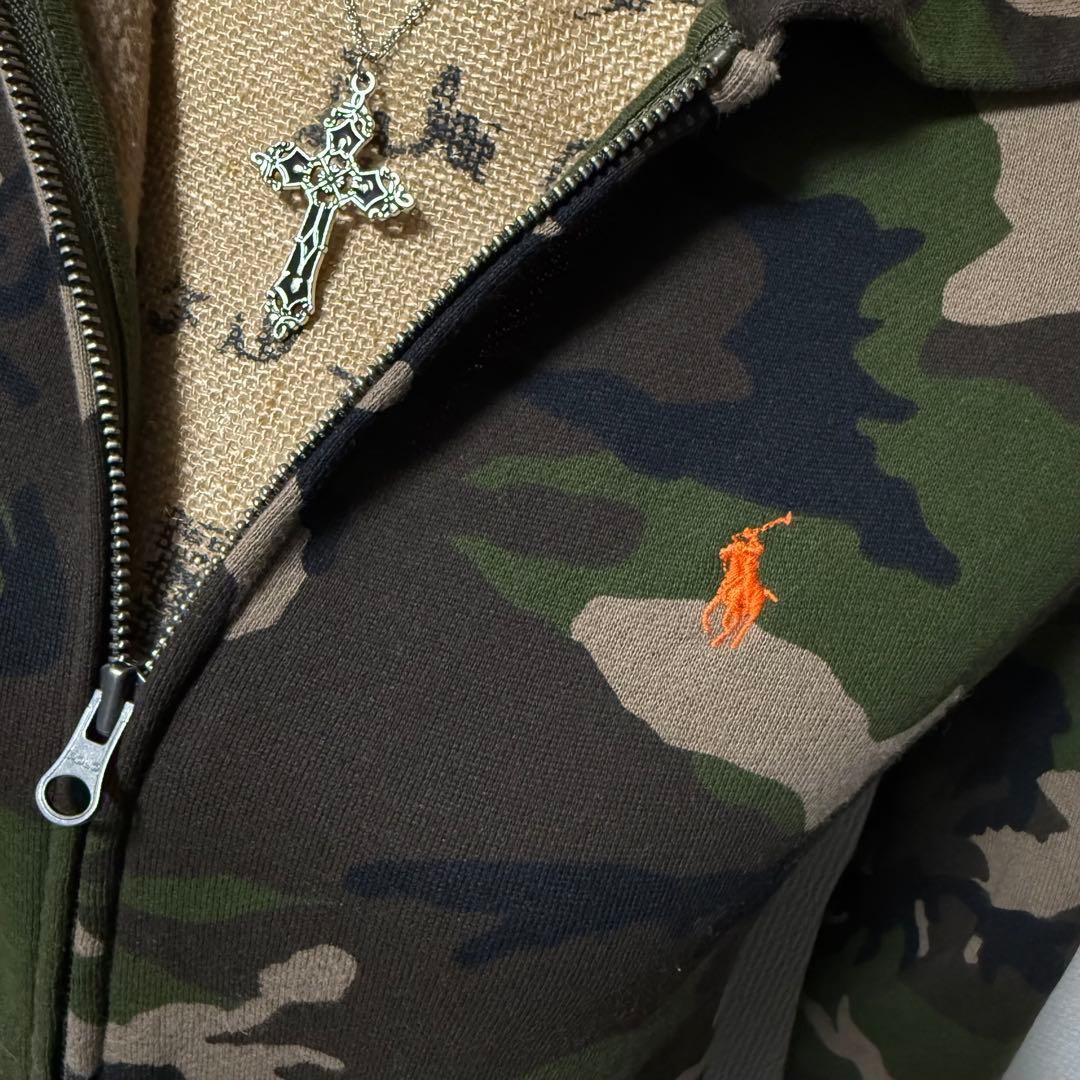 y2k 00s❤︎ノームコア ラルフローレン 迷彩 ジップアップ パーカー