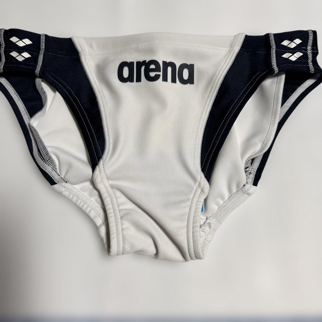 arena 競泳用水着 ホワイト/ネイビー 競パン Lサイズ