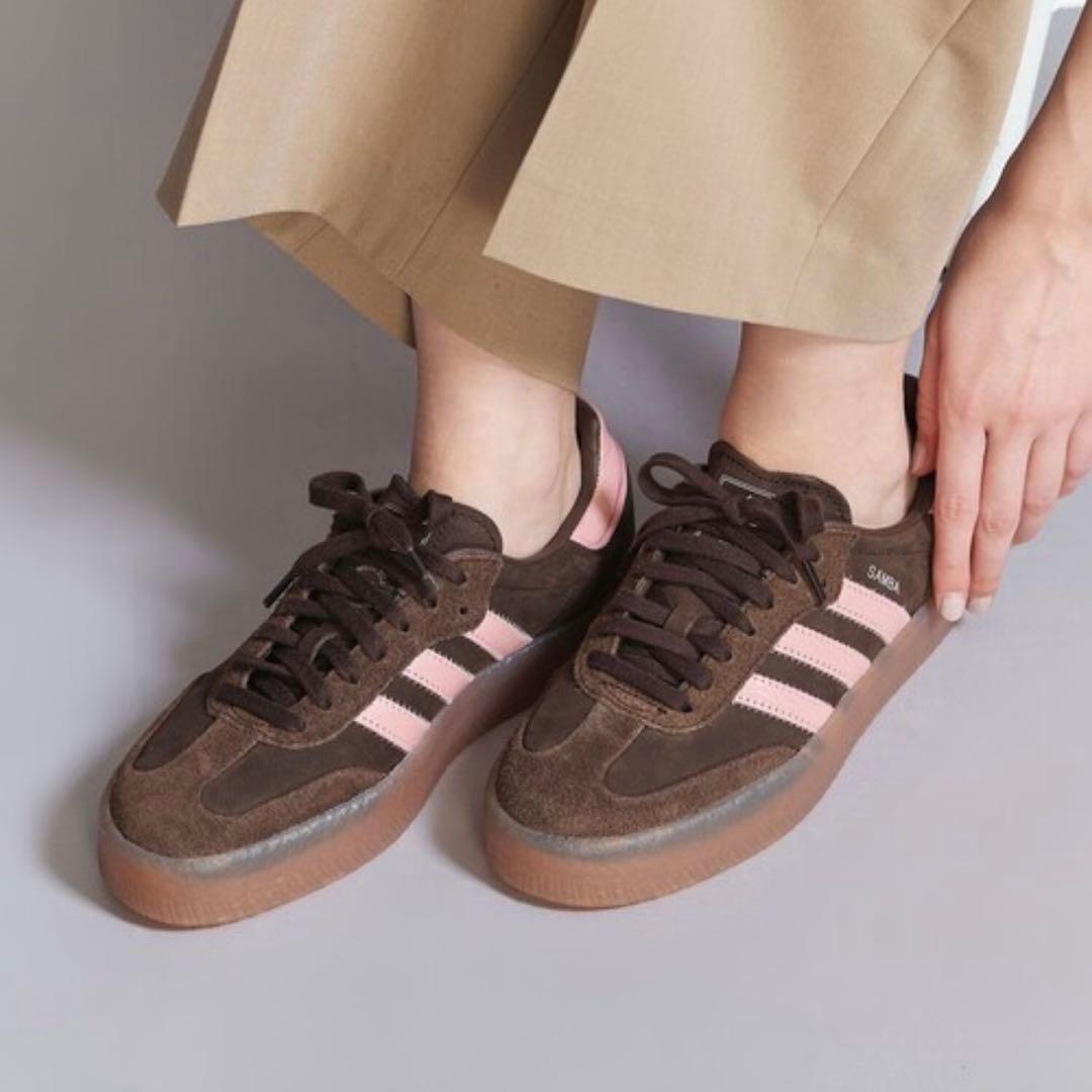 再入荷✨adidas SAMBAE　24cm ピンク×ブラウン 新品未使用