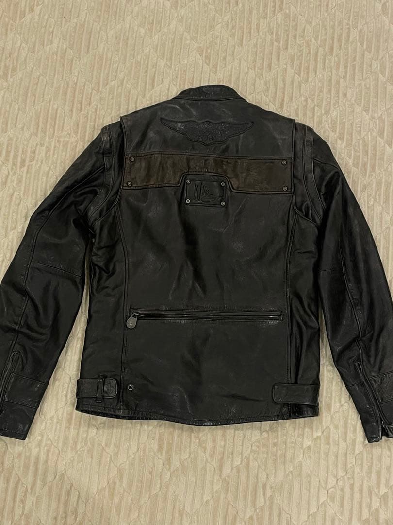 美品HARLEY-DAVIDSON ブラック本革ジャケットS冬用