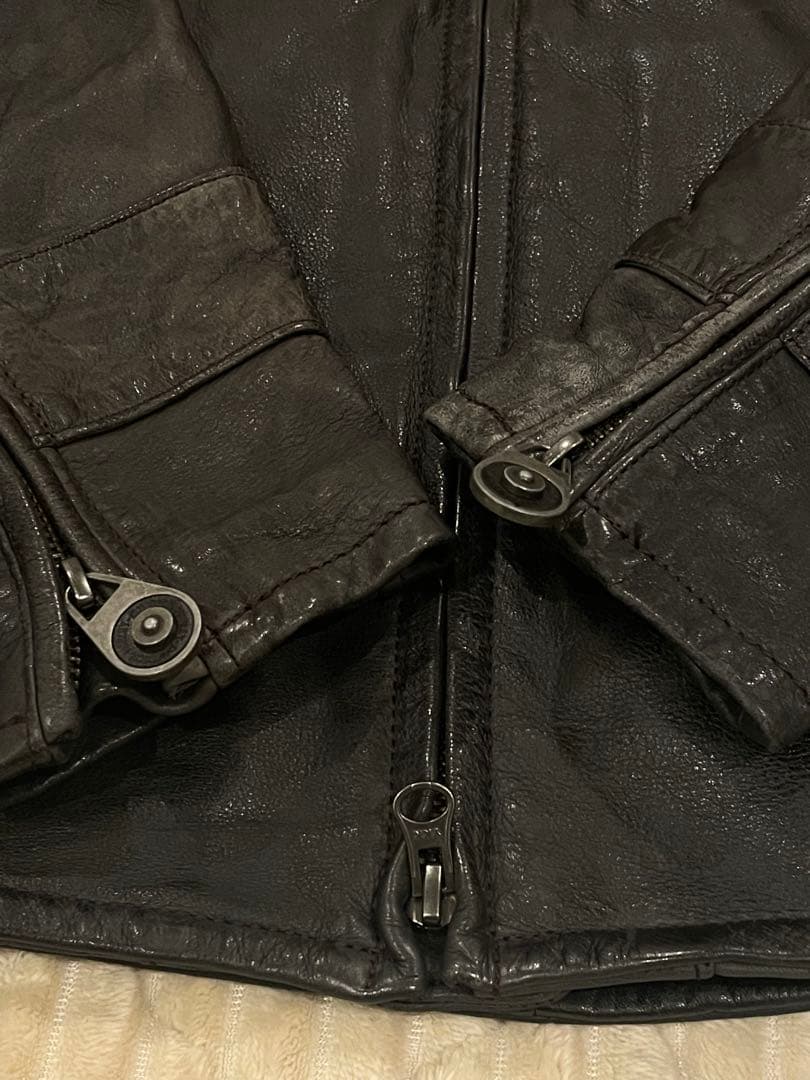 美品HARLEY-DAVIDSON ブラック本革ジャケットS冬用