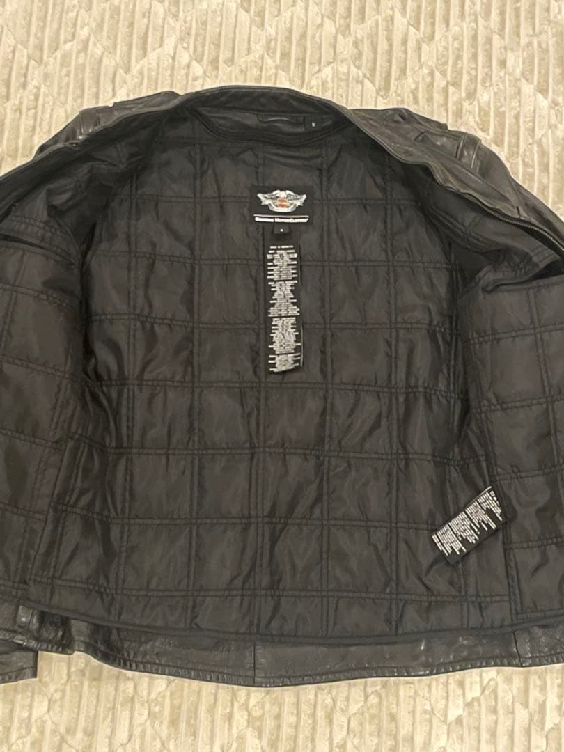 美品HARLEY-DAVIDSON ブラック本革ジャケットS冬用