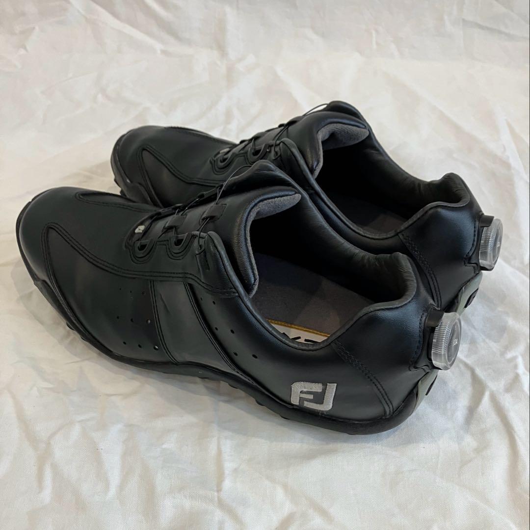 美品 フットジョイ EXL ゴルフシューズ スパイクレス BOA 黒 26cm