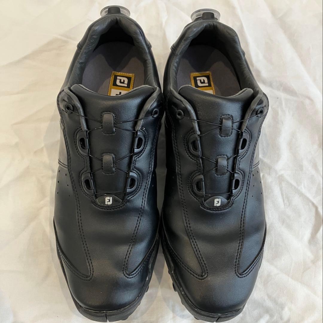 美品 フットジョイ EXL ゴルフシューズ スパイクレス BOA 黒 26cm