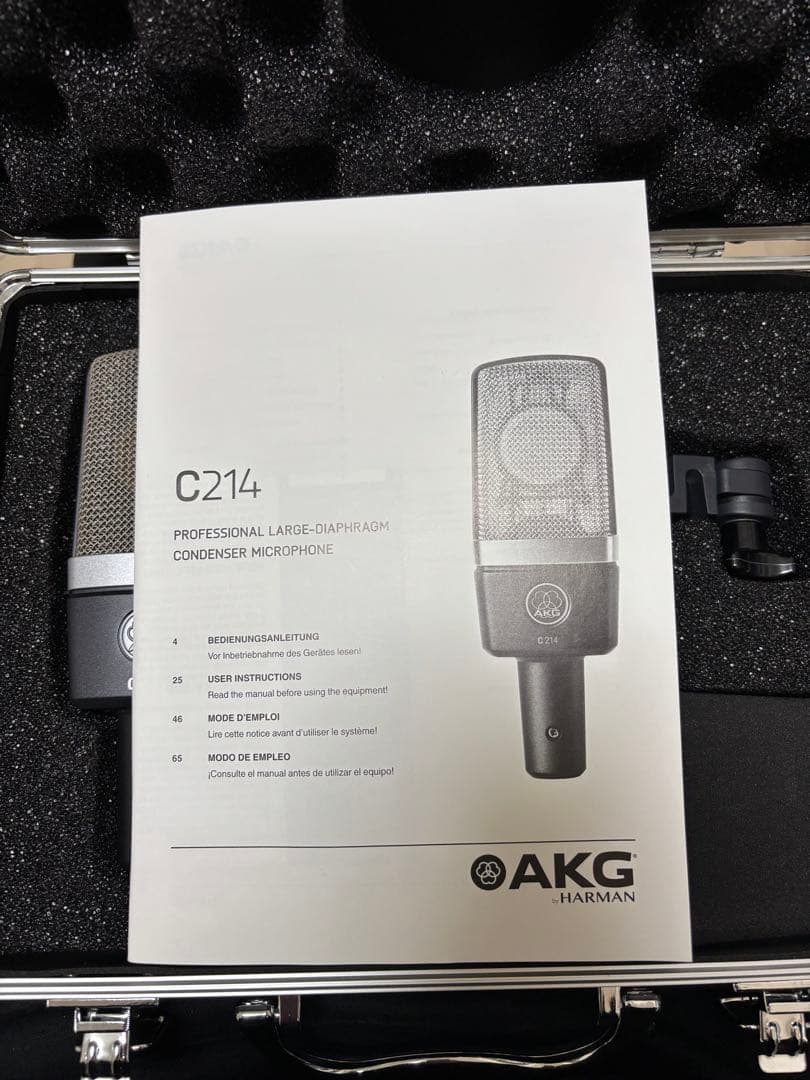 AKG C 214 コンデンサーマイク ショックマウント付き
