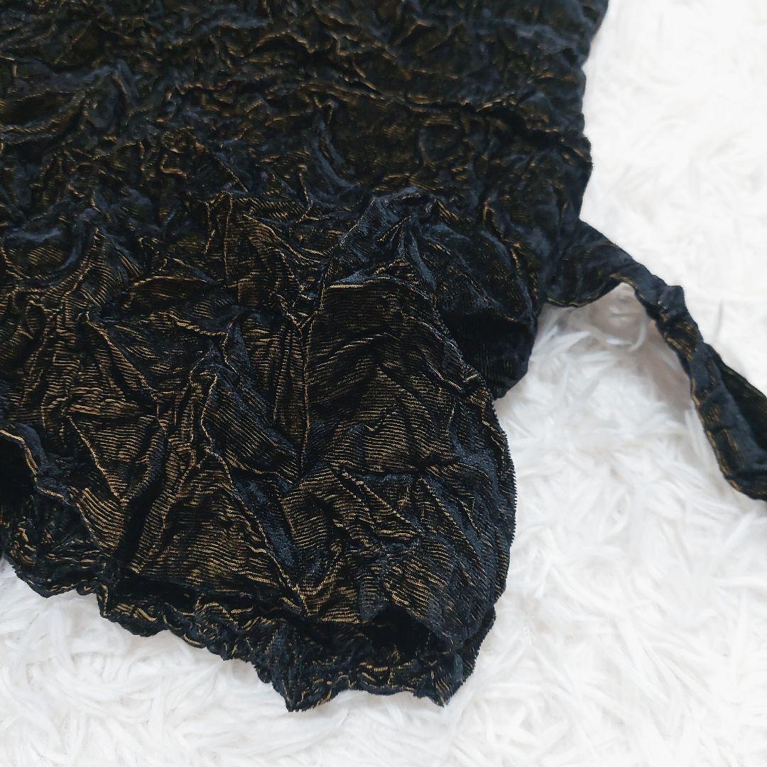 イッセイミヤケ ペルマネンテ シワ加工 バイカラー ハイネック ベスト 前開き