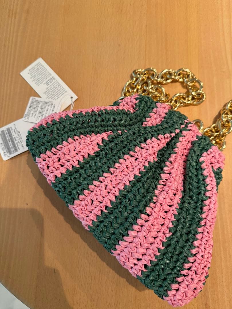 春夏コーデ♪マリア ラ ローザ2022ss新品かごバッグショルダー チェーン