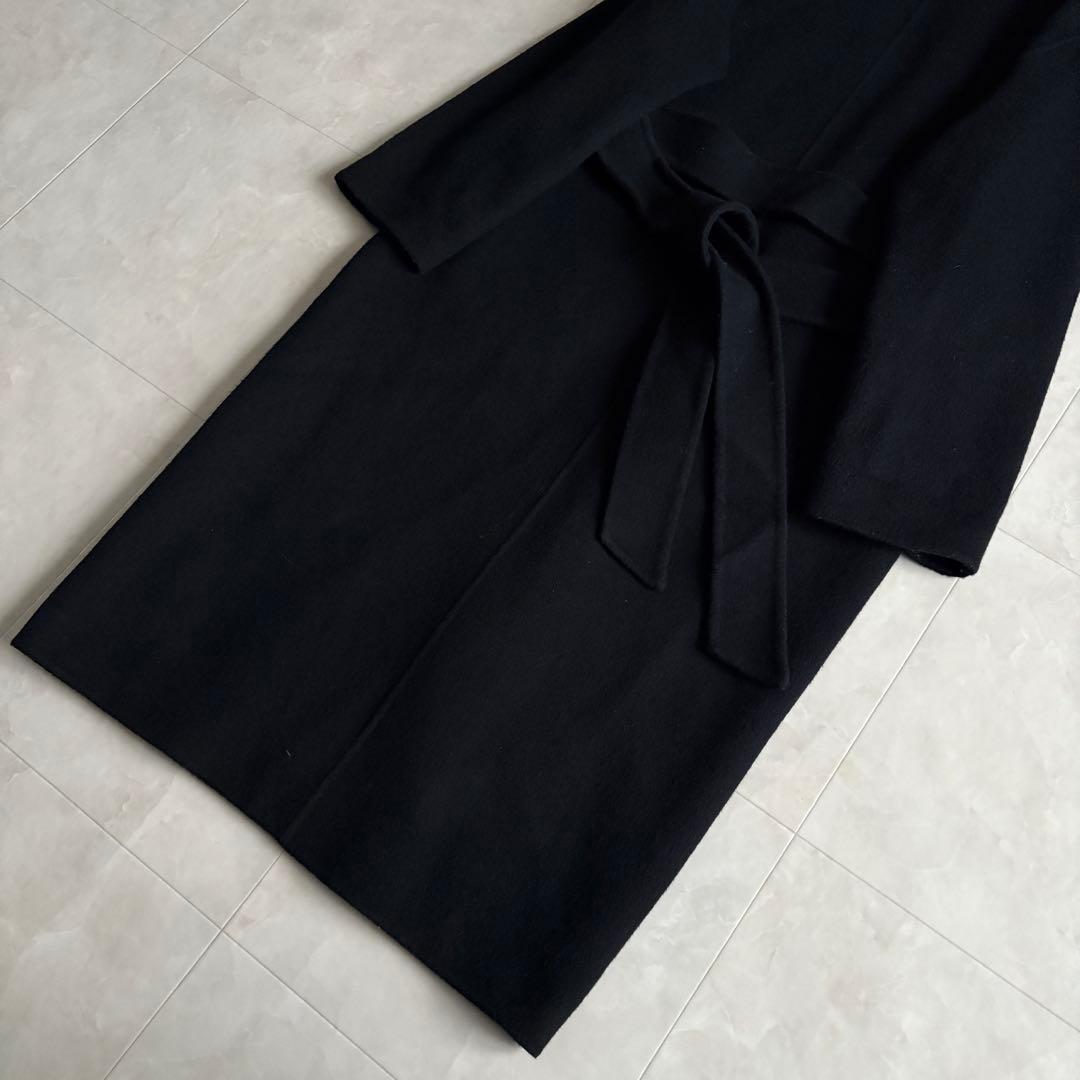 美品✨ FRAY I.D 10YEARリバーコート 黒0 尾州ウール ベルト付