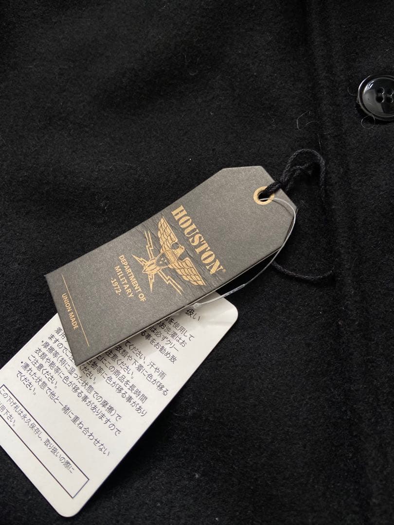 ヒューストン メルトン N-1 デッキジャケット 黒　 XL