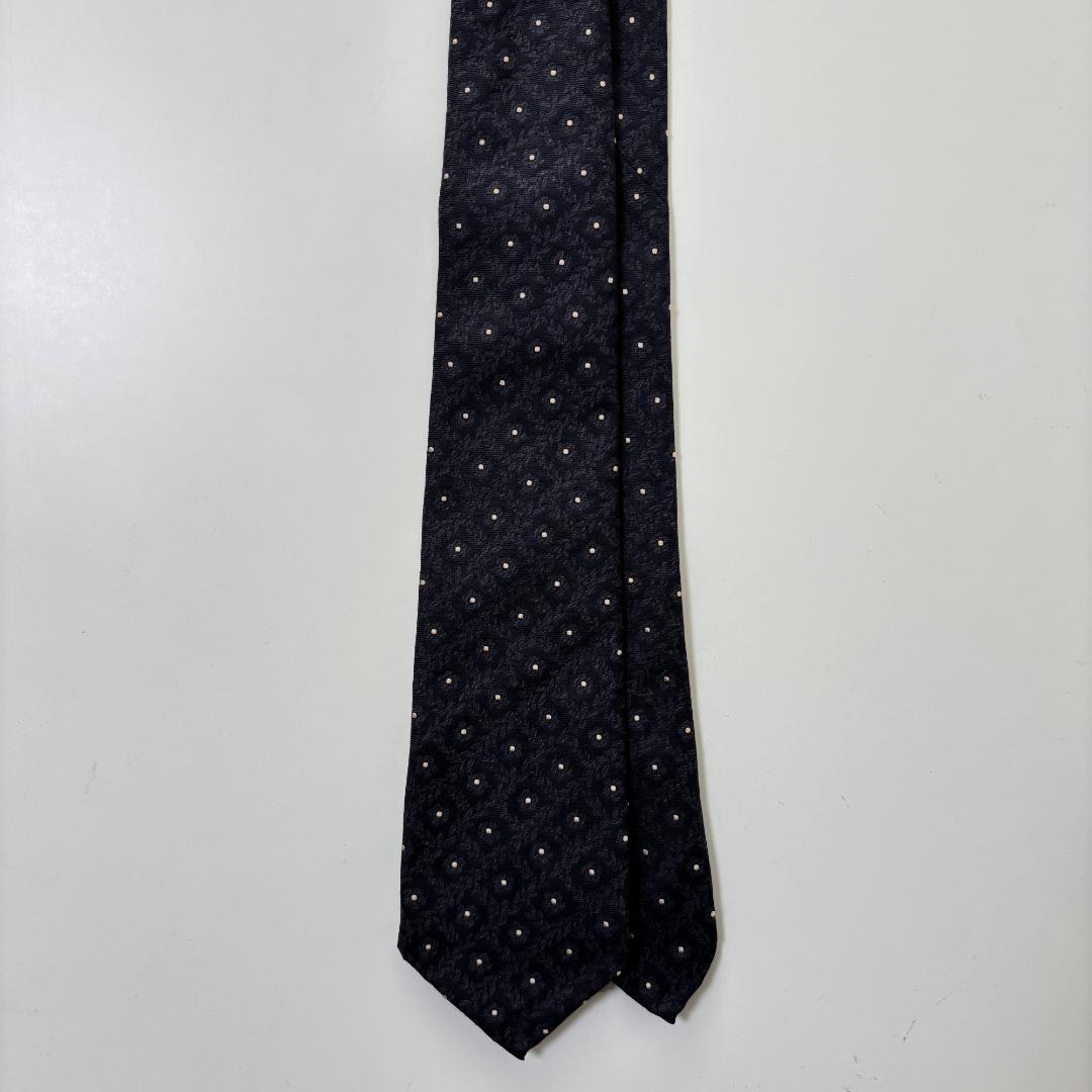 未使用 Atto Vannucci アットヴァンヌッチ 小紋 ネクタイ ①