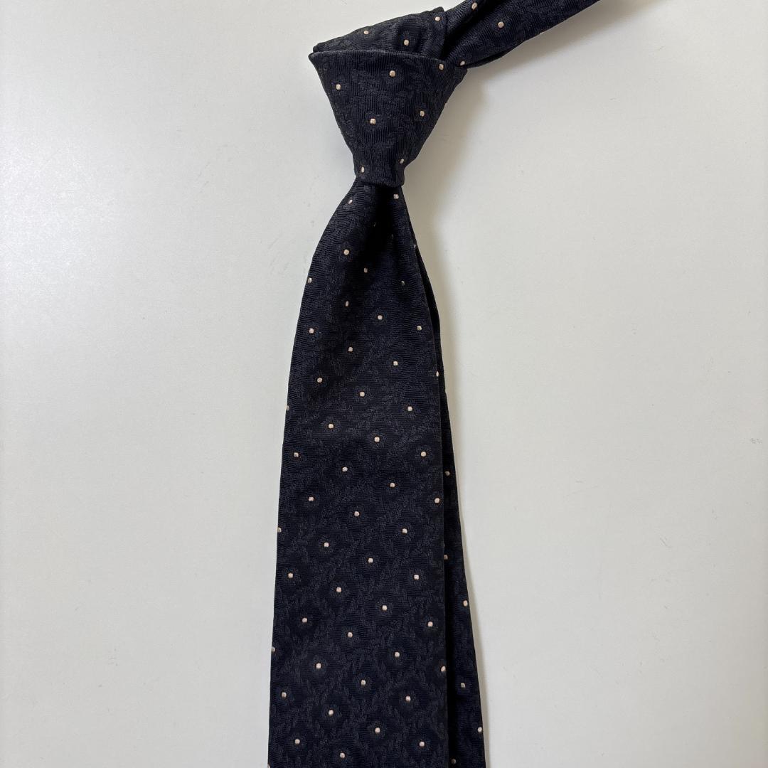 未使用 Atto Vannucci アットヴァンヌッチ 小紋 ネクタイ ①