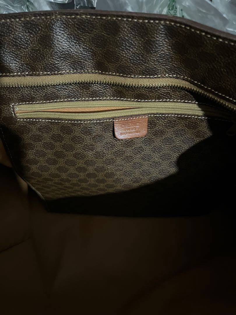 マ*ー様 【CELINE レザー】セリーヌゴールド金具ブラウン　トートバッグ　ラ