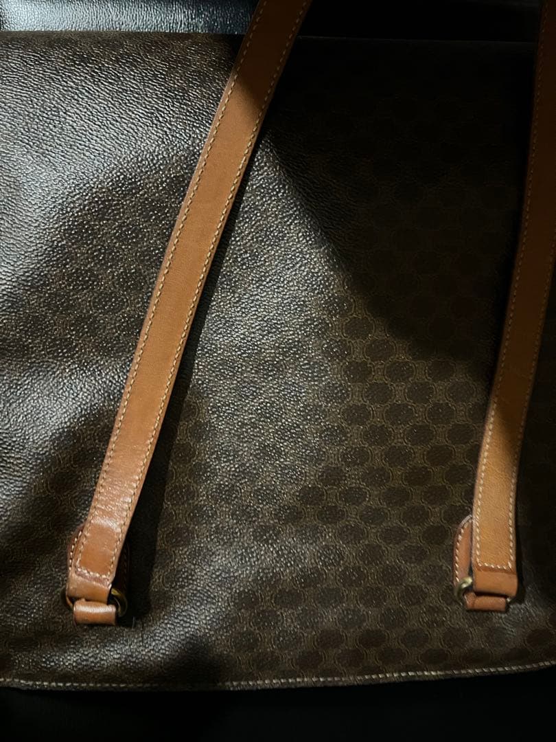 マ*ー様 【CELINE レザー】セリーヌゴールド金具ブラウン　トートバッグ　ラ