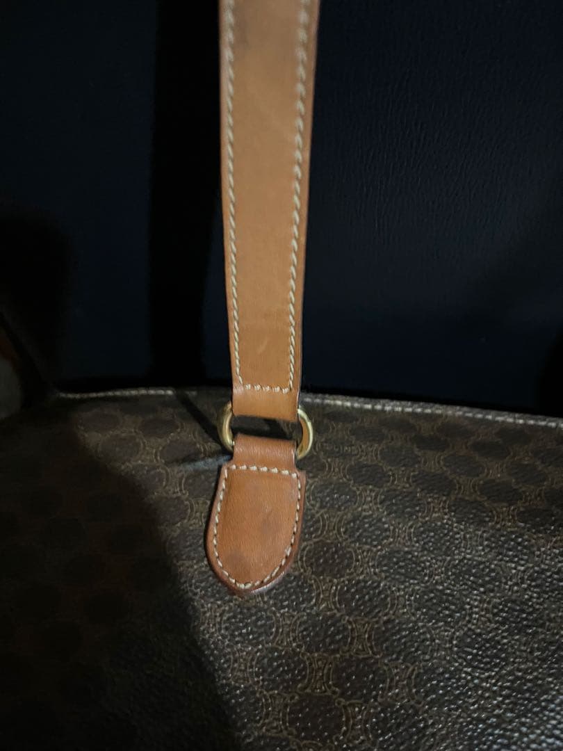 マ*ー様 【CELINE レザー】セリーヌゴールド金具ブラウン　トートバッグ　ラ