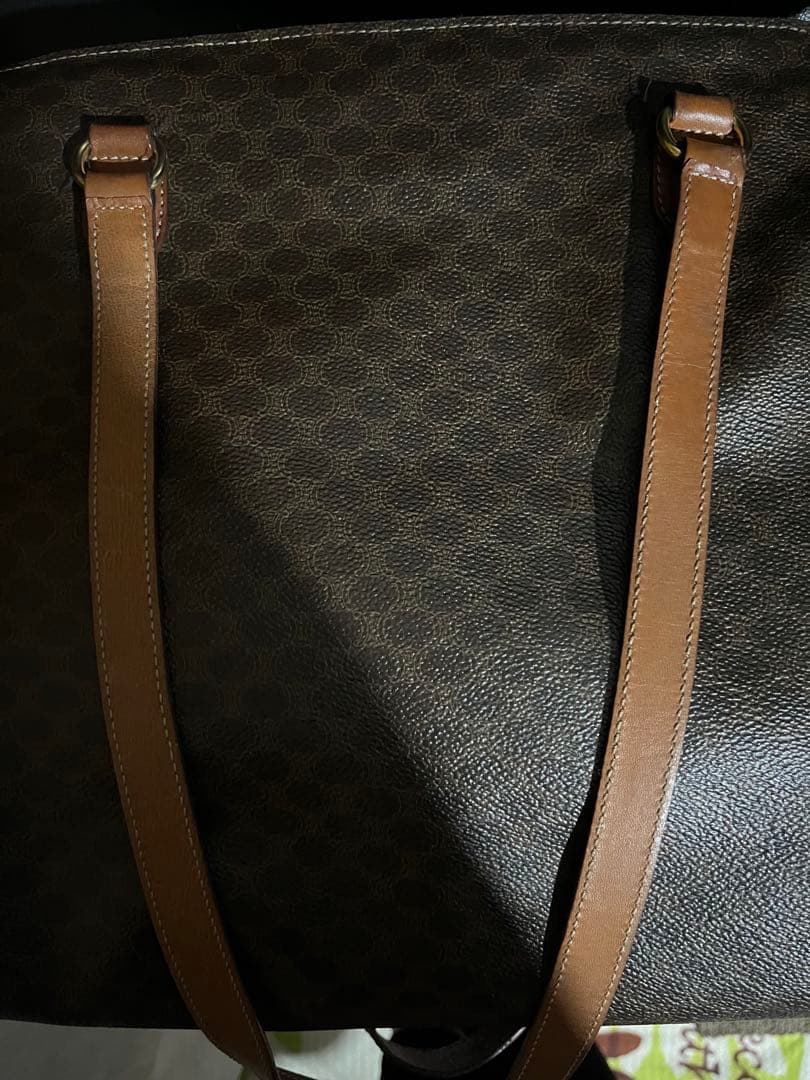 マ*ー様 【CELINE レザー】セリーヌゴールド金具ブラウン　トートバッグ　ラ