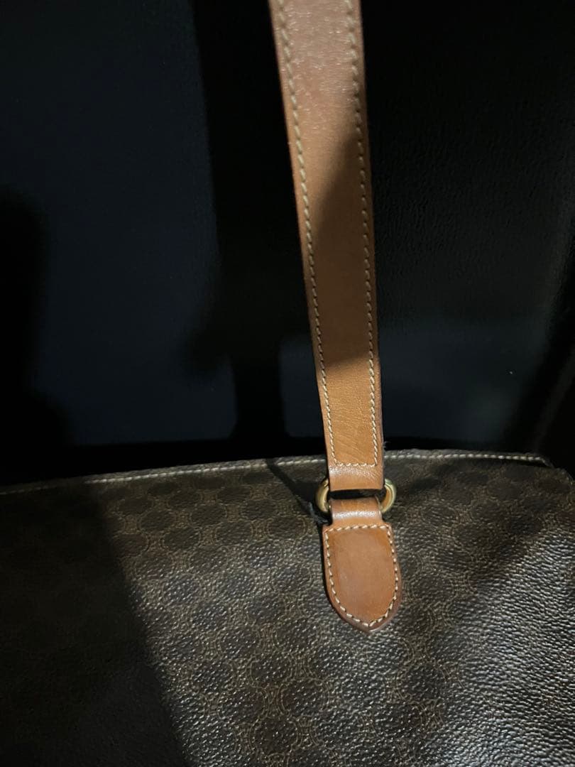 マ*ー様 【CELINE レザー】セリーヌゴールド金具ブラウン　トートバッグ　ラ