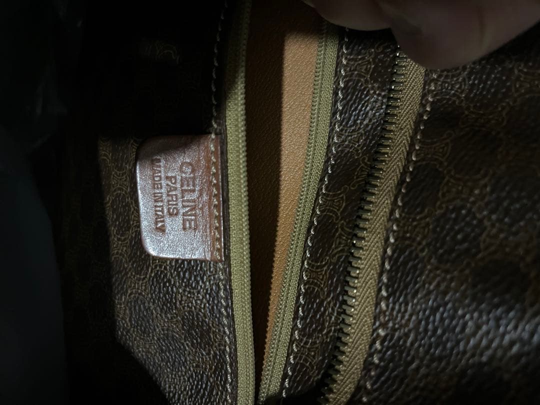 マ*ー様 【CELINE レザー】セリーヌゴールド金具ブラウン　トートバッグ　ラ