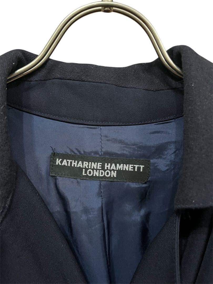 ジャケット・アウター 80s katharine hamnett drape long coat