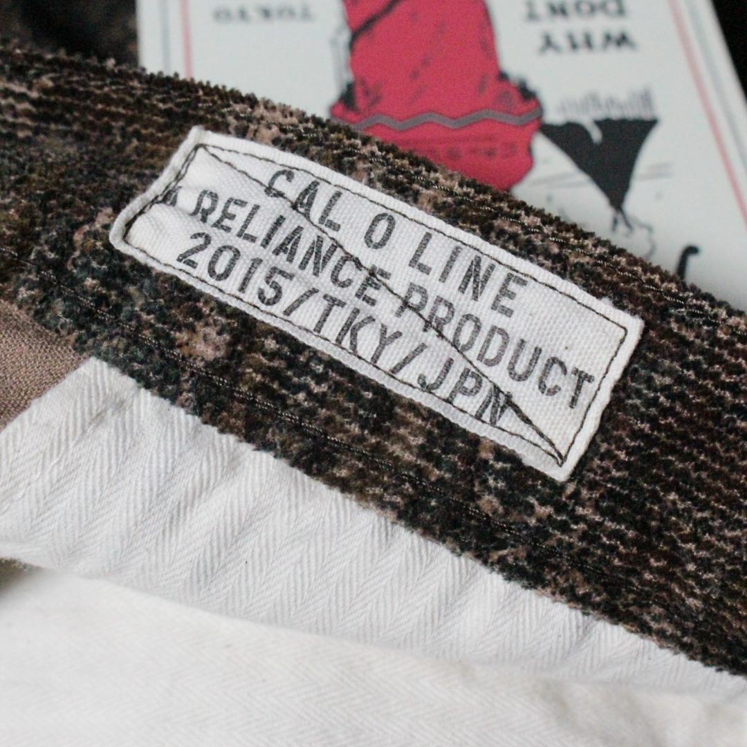 未使用 キャルオーライン ペイズリー柄 ２タックコーデュロイパンツ Mサイズ