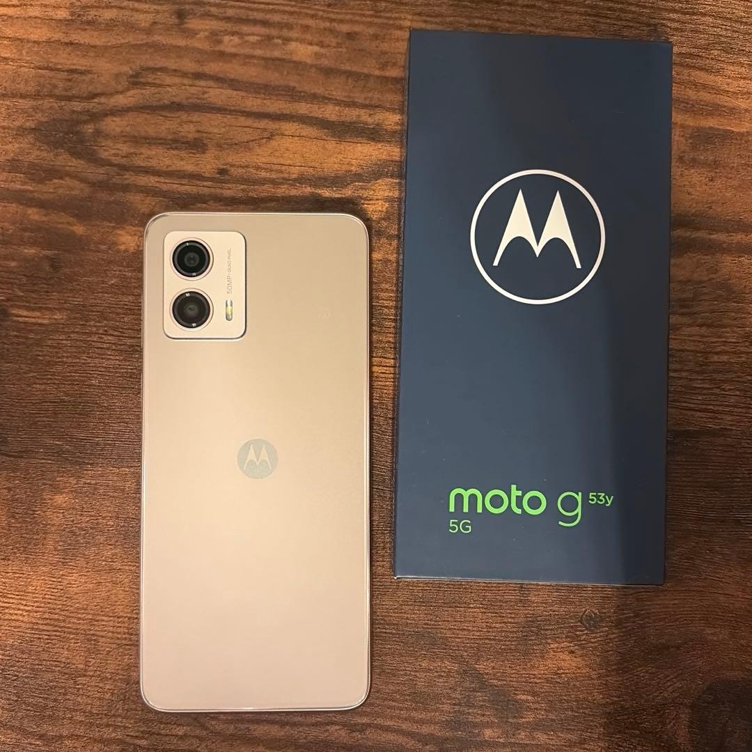 美品 Motorola moto g53y 5G ペールピンク