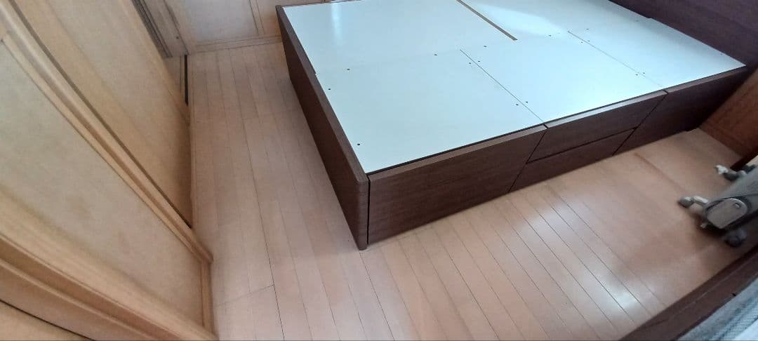 ニトリ　収納付きベッドフレーム　セミダブル