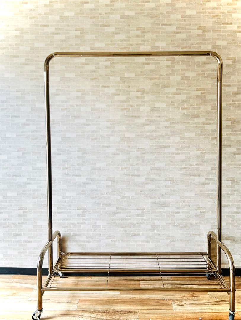 ハンガーラック　アンティーク　ゴールド　スチール　什器