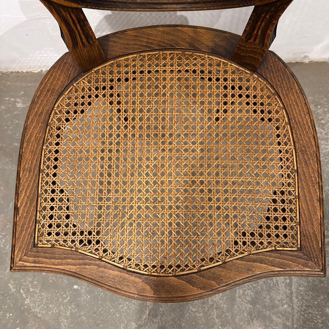 ヴィンテージ　ダイニングチェア　カフェチェア　ラタンチェア　3