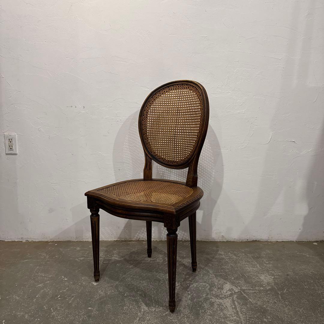 ヴィンテージ　ダイニングチェア　カフェチェア　ラタンチェア　3